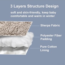 Didadodo Mufunye Yumuşak Bebek Tulumu - 0-3 Aylık Bebekler İçin Kışlık Mavi Sıcak Ve Uygun Mavi