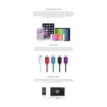 Mojue 3dk33 Micro Usb Kablosu, 1 Metre,mavi