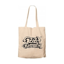 Ozzy Osbounre Logo Krem Kanvas Bez Çanta Krem
