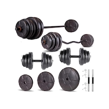 Spor Hero Serisi 98 Kg Z Bar Dambıl Seti Ve Fitness Ağırlık Seti