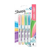 Sharpie Fosforlu Kalem Snote Çok İşlevli Kesik Uç 4 Lü Blister Çok Renkli