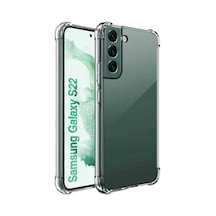 Samsung Galaxy Uyumlu S22 Kılıf Antishock Kamera Korumalı Silikon Renksiz