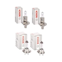 Bosch Fiat Linea Uzun Kısa Far Ampul Set 2 Uzun H7 Far 2 Kısa H1 Far Ampul