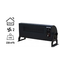 Vortex 3000w Monofaze Elektrikli Fanlı Isıtıcı Füme