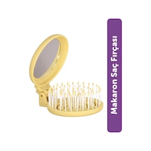 Beauty Makaron Saç Fırçası - 3d Esnek, Aynalı, Çanta Boy - Compact Detangler Sonbahar Yeşili