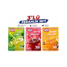 3 Lü Serinletici İçecek Seti Cool Lime + Berry Hibiscus + Mango Passion Karışık Lezzet Paketi - 903046577 Diğer