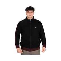 Mode Xl Erkek Büyük Beden Hırka Fermuarlı Dik Yaka New York U24524 Siyah Siyah