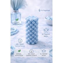 Soya Mum,dekoratif Lüks & El Yapımı Doğal Mum,uzun Yanma Süreli Şık Ev Hediyesi,ev Süsü Mavi 360 G Mavi