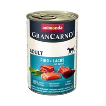 Grancarno Sığır Etli Ispanaklı Ve Somonlu Yetişkin Köpek Konservesi 400 Gr