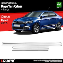 S-dizayn Citroen Elysee Krom Kapı Yan Çıtası 4 Prç 2012-2017