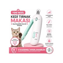 Ayarlanabilir Hazneli Törpülü Kedi Köpek Tırnak Makası - Yeşil