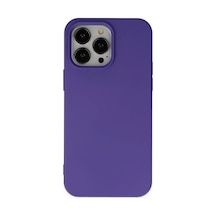 Apple Uyumlu iPhone 14 Pro Uyumlu Kılıf Nano İçi Kadife Silikon - Mor