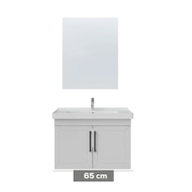 Creavit D20 65 Cm Lake Kapaklı Beyaz Banyo Dolabı Takımı