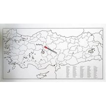 Türkiye Haritası Kağıt Tahta 110 56 Cm