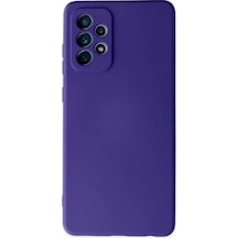 Newface Samsung Galaxy A72 Kılıf Nano İçi Kadife Silikon - Mor