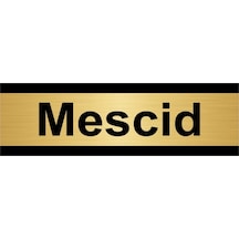 Mescid 10x20cm Altın Renk Metal Yönlendirme Levhası