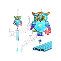 Feng Shui Baykuş Tasarımlı Cam İşlemeli Rüzgar Çanı Bahçe Balkon Dekorasyon Ürünü Yeni Ev Hediyesi 40  Cm 26274204