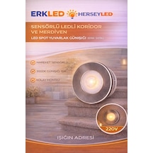Sensörlü Ledli Koridor Ve Merdıven Led Spot Yuvarlak Gunısıgı Gün Işığı