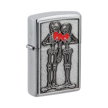 Zippo Couples Emblem Dizayn Çakmak Gri