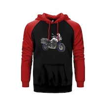 Yamha Xt1200z Super Tenere Kırmızı Renk Reglan Kol Kapşonlu Sweatshirt Kırmızı