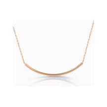 Kuyumcudukkani Zincirli"6cm Çubuk"modeli Kolye-37082-r Rose Gold