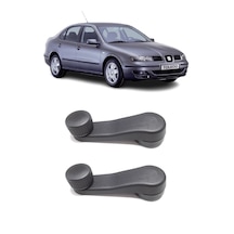 Seat Toledo 1999 - 2004 Uyumlu Manuel Çevirmeli Cam Açma Kapama Kolu Siyah 2 Adet Takım 1h0837581