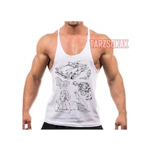 Tarzsokak Gym Tank Top Fitness Sporcu Atleti Gym54 Beyaz