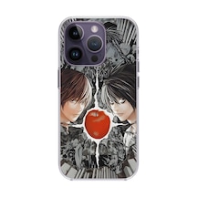 Apple Uyumlu iPhone 14 Pro Max Death Note Kapak Tasarımlı Baskılı Silikon Kılıf Renkli