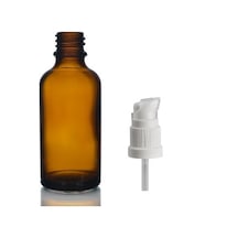 50ml Kahverengi Cam Serum Pompalı Şişe, 24 Adet, Pompalı Şişe, Medikal Şişe, Cam Şişe,