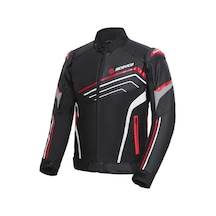 Scoyco Jk153 Motosiklet Montu Deri 4 Mevsim Oxford 600-d Dayanıklı Kumaş Motorcu Mont Red