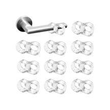 10 Adet Şeffaf Pvc Kapı Kolu Koruyucu - Gürültü Önleyici Duvar Kırışıklık Koruma Padleri