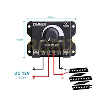 12v 24v 30a Led Sürücü Dimmer 360w 720w Led Sürücü Voltaj Ayarlı Ampul Şerit Işık Parlaklık Kon