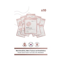 Dermal 3 Katmanlı Rose Flash Foil Göz Altı Torbalarına Karşı Kağıt Göz Maskesi 4 Gr 10 Adet