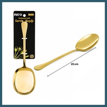 Bezos 25 Cm Metal Servis Kaşığı Altın Renk Ob