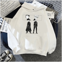 Jujutsu Kaisen Geto Ve Gojo Kapşonlu Sweatshirt 001