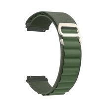 Caseonn Haylou Gst Lite Kordon Titanyum G-kancalı Alpin Kumaş Kayış Yeşil