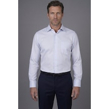 Bisse Regular Fit Tek Cep Pamuk Beyaz Erkek Gömlek Gmkls092230018 D01