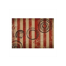 Retro Çizgili Desen Modern Mdf Tablo