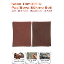 100-150 Kum Tabaka Zımpara 23x28 Cm 2 Adet Pas Ve Boya Sökme Seti