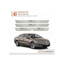 Volkswagen Cc 2008-2017 Uyumlu Satine Krom Kapı Koruma Eşiği 4 Pa