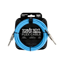 Ernie Ball Flex Alet Kablosu Düz/düz 10ft - Mavi