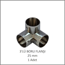 3'lü Boru Flanşı 25 Mm 1 Adet Metal