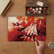 Savaş Uçakları Tasarımı 240 Parça Ahşap Puzzle Ahşap Kutuda Mpy20359