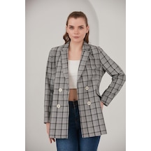 Alexander Gardi Alexandergardı Ekoseli Blazer Ceket (B22-20401)