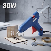80w Sıcak Silikon Tabancası - Elektrikli - 11 Mm Mum Silikon Uyumlu Proje Gereci Kumaş Yapıştırıcı