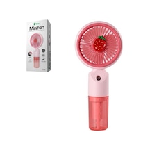 Feny Fn-f50 Pembe Kademeli Ultra Sessiz Buharlı Şarjlı 800mah Mini El Fanı