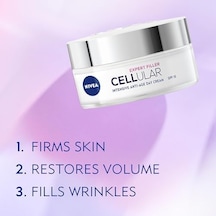 Cellular Expert Filler Yoğun Yaşlanma Karşıtı Gündüz Bakım Yüz Kremi 50 Ml, Hyaluronik Asit Ve Folik Asit, Spf15 Güneş Koruması