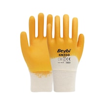 Beybi Kn350 Sarı Nitril Kaplı Koruyucu 1 Çift Iş Eldiveni