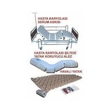 Medikaltec Sünger Tuvaletli Deri Kılıflı 2 Parça Hasta Yatağı Süngeri
