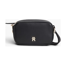 Tommy Hilfiger Th Logotape Camera Bag Kadın Siyah Çanta - Aw0aw18741